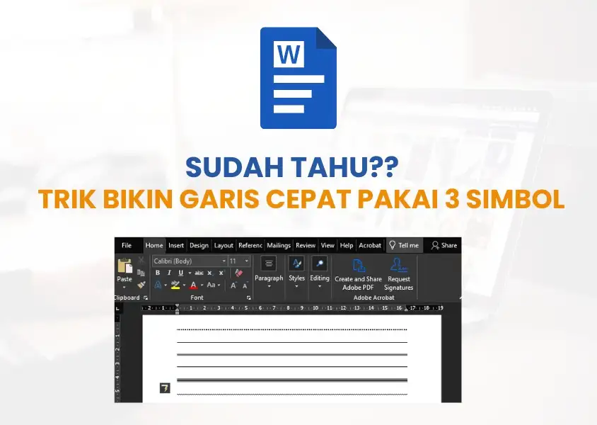 Cara membuat garis otomatis di Word