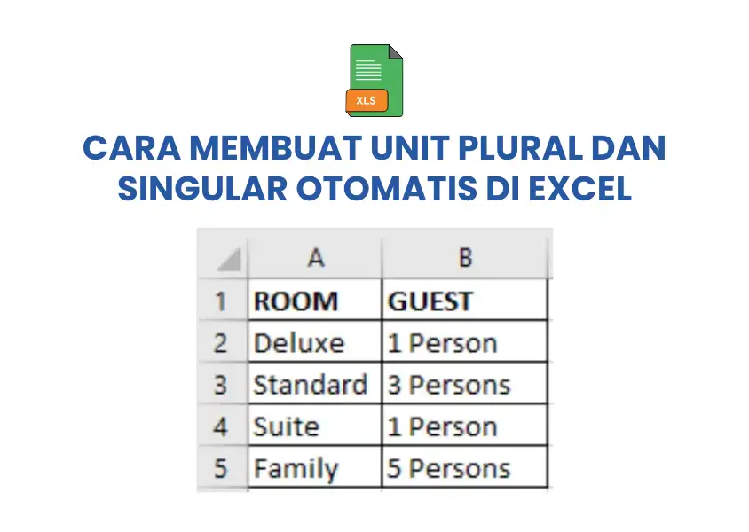 Cara membuat singular dan plural otomatis di Excel dengan custom format cell